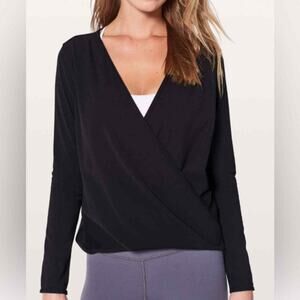 Lululemon Full Freedom Long Sleeve Black Size Small top modal comfy gym